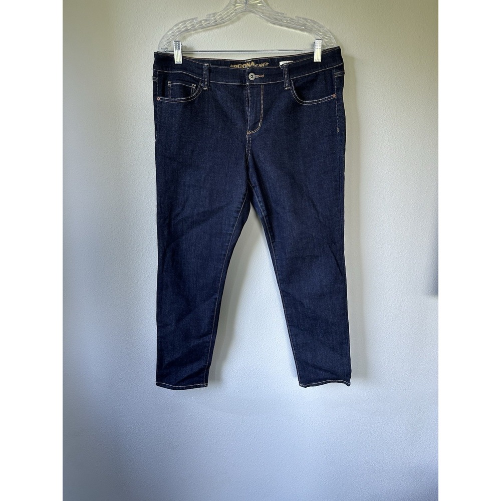 Arizona Jean Co. Dark Wash Super Skinny Stretch Denim Blue Jeans Women' 13 Short